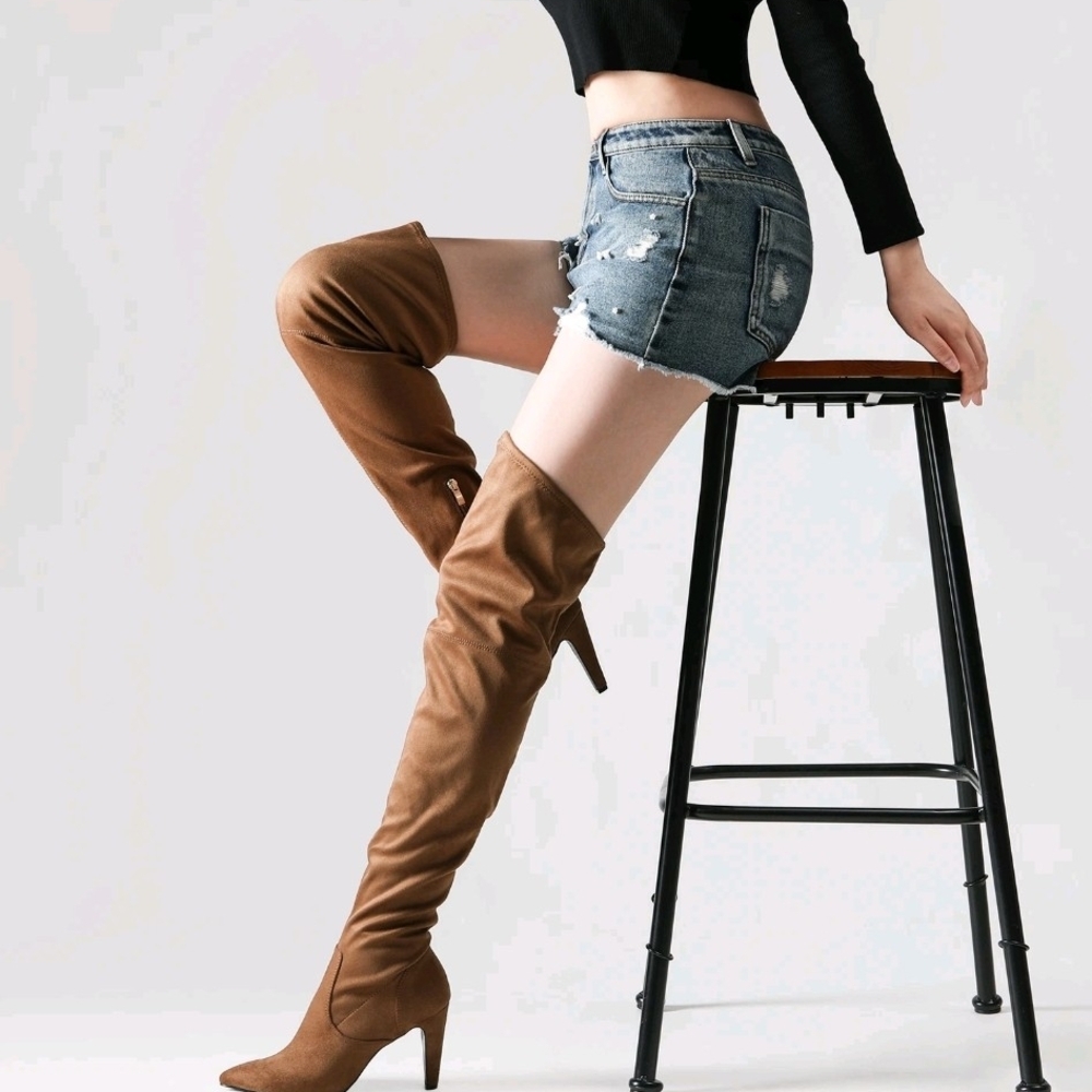 Dream Pairs Brown Over-the-Knee Boots
